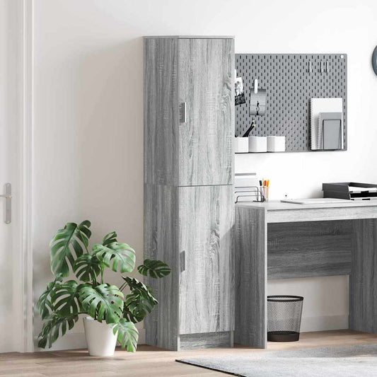 Highboard Grigio sonoma 35 x 39 x 168 cm Legno multistrato