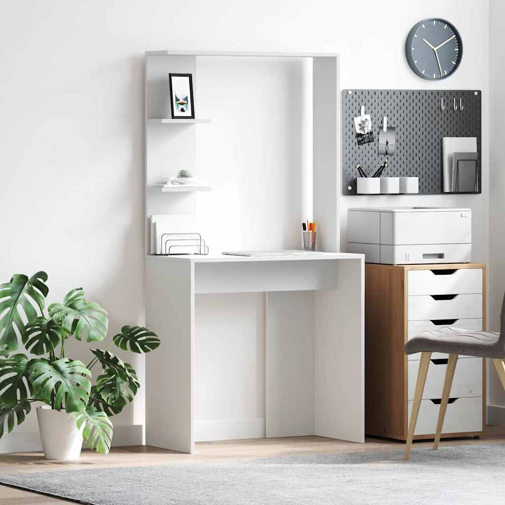 Scrivania Bianco 78.5 x 37 x 154.5 cm Legno multistrato