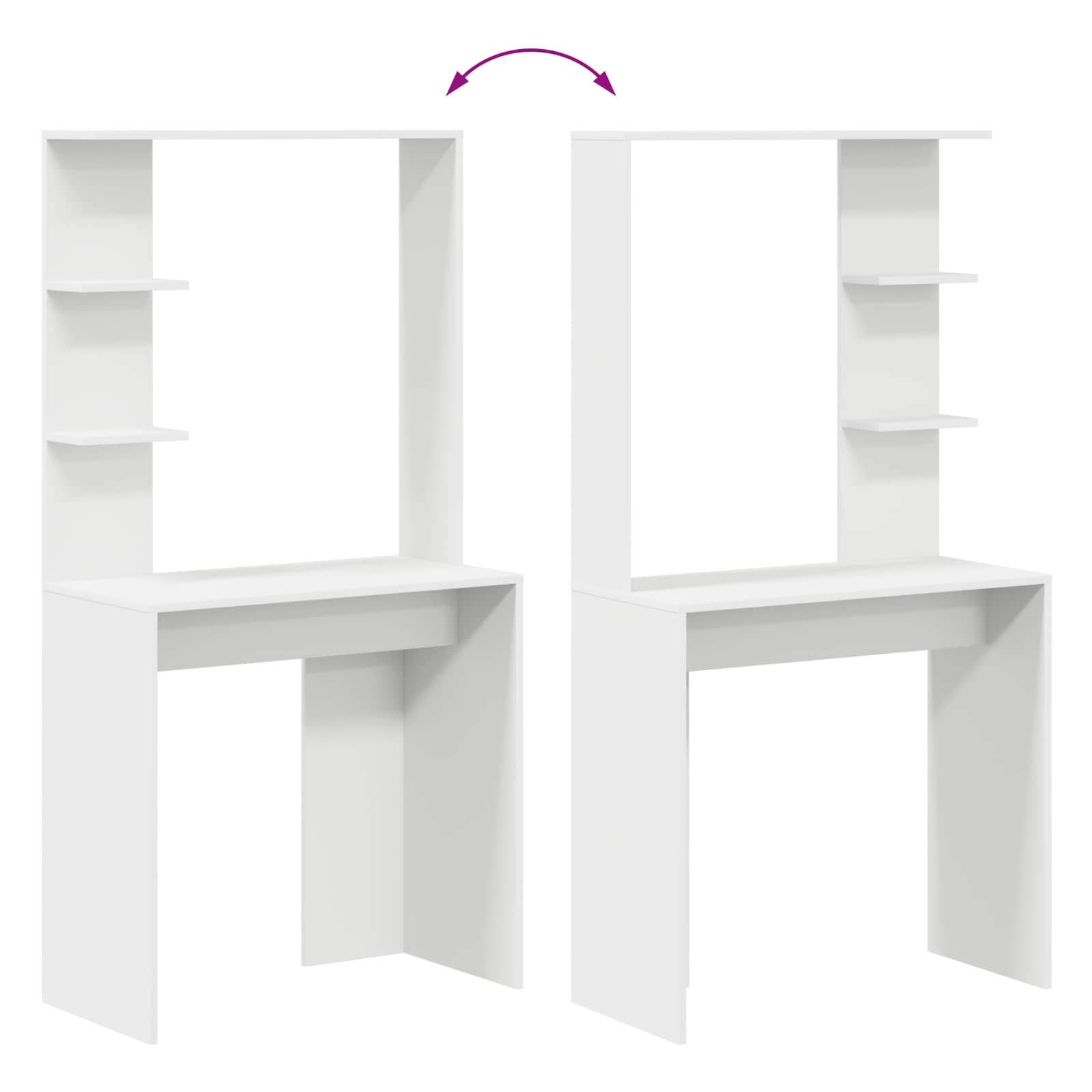 Scrivania Bianco 78,5 x 37 x 154,5 cm Legno multistrato | homemem39