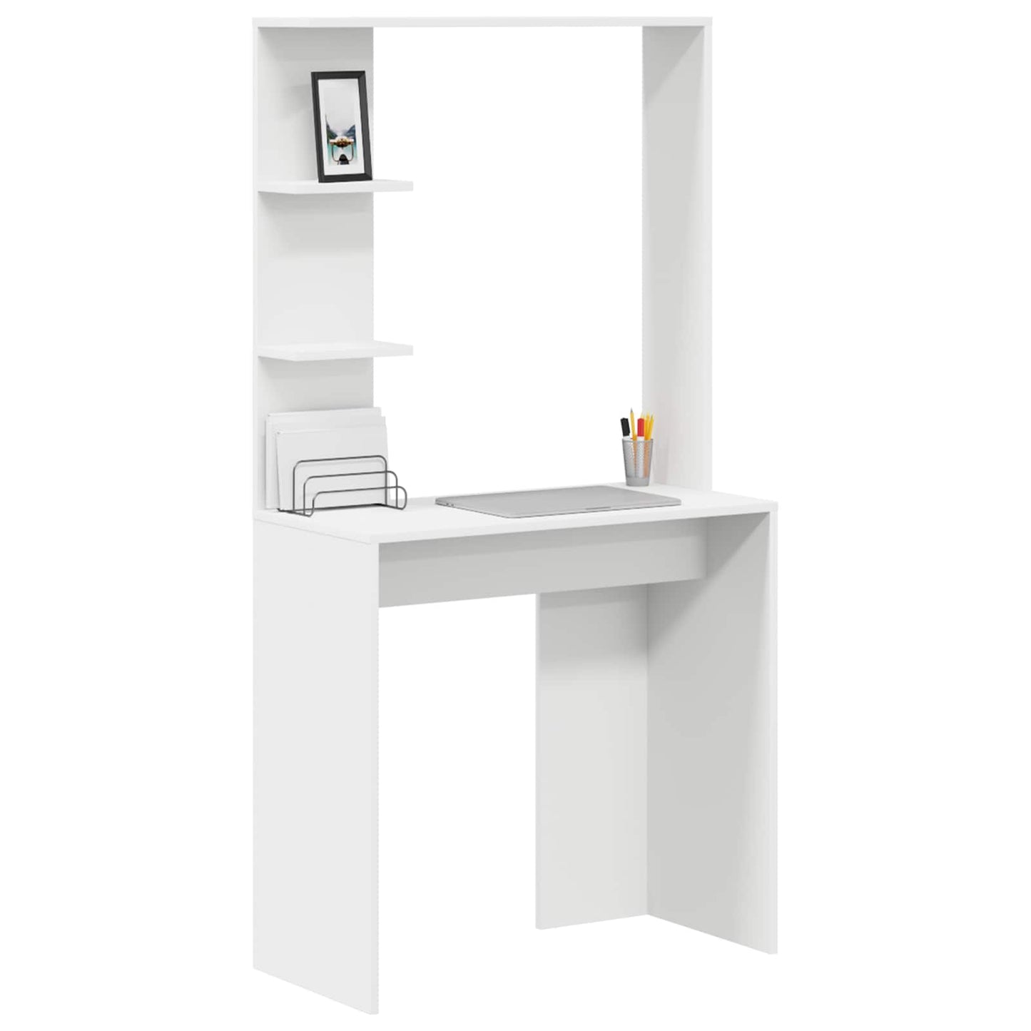 Scrivania Bianco 78,5 x 37 x 154,5 cm Legno multistrato | homemem39