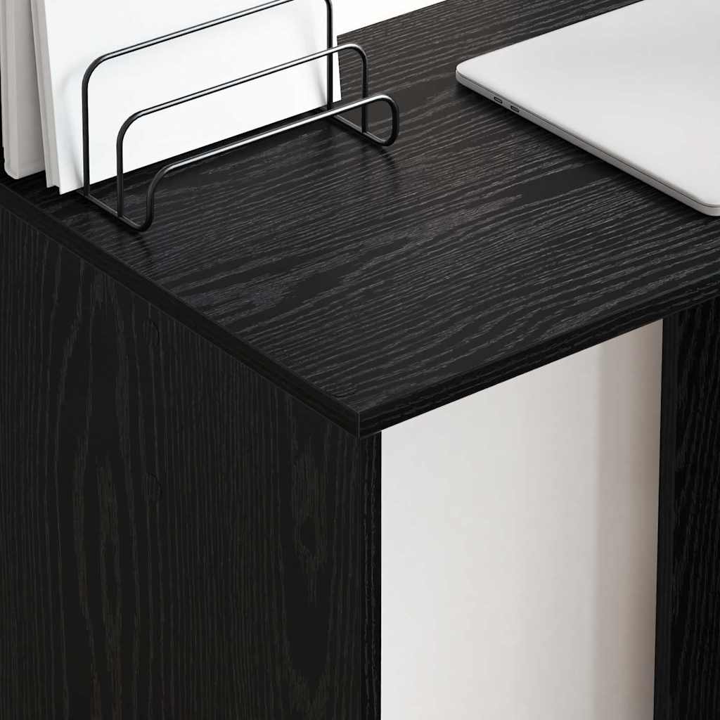 Scrivania Rovere Nero 78,5 x 37 x 154,5 cm Legno multistrato | homemem39