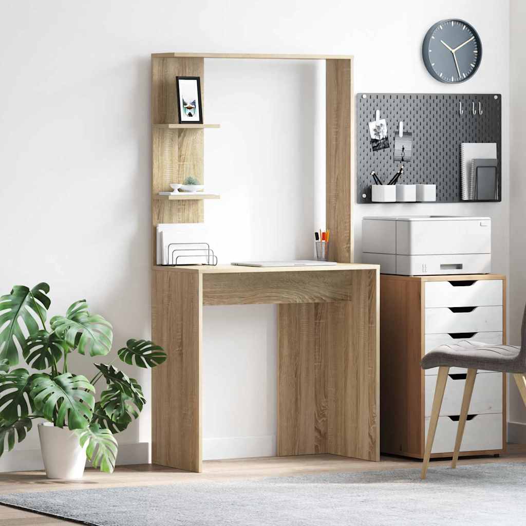 Scrivania Rovere Sonoma 78,5 x 37 x 154,5 cm Legno multistrato | homemem39