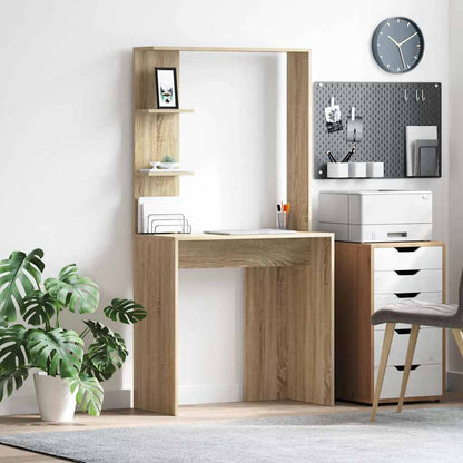 Scrivania Rovere Sonoma 78,5 x 37 x 154,5 cm Legno multistrato | homemem39