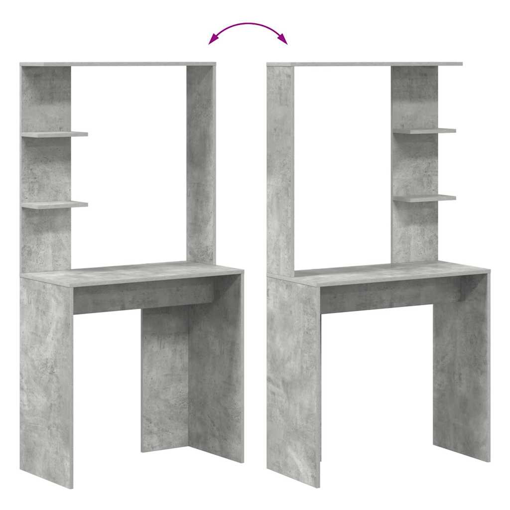 Scrivania Grigio cemento 78,5 x 37 x 154,5 cm Legno multistrato | homemem39