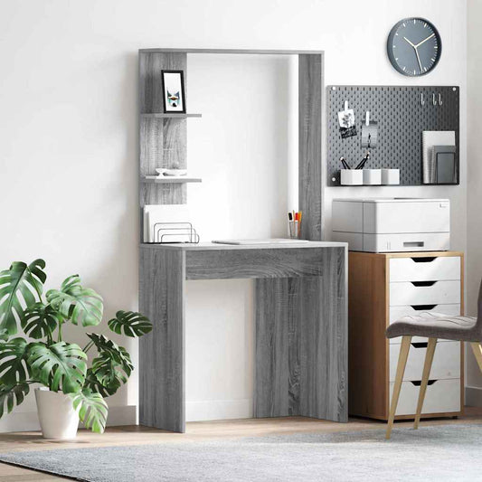 Scrivania Grigio Sonoma 78,5 x 37 x 154,5 cm Legno multistrato | homemem39