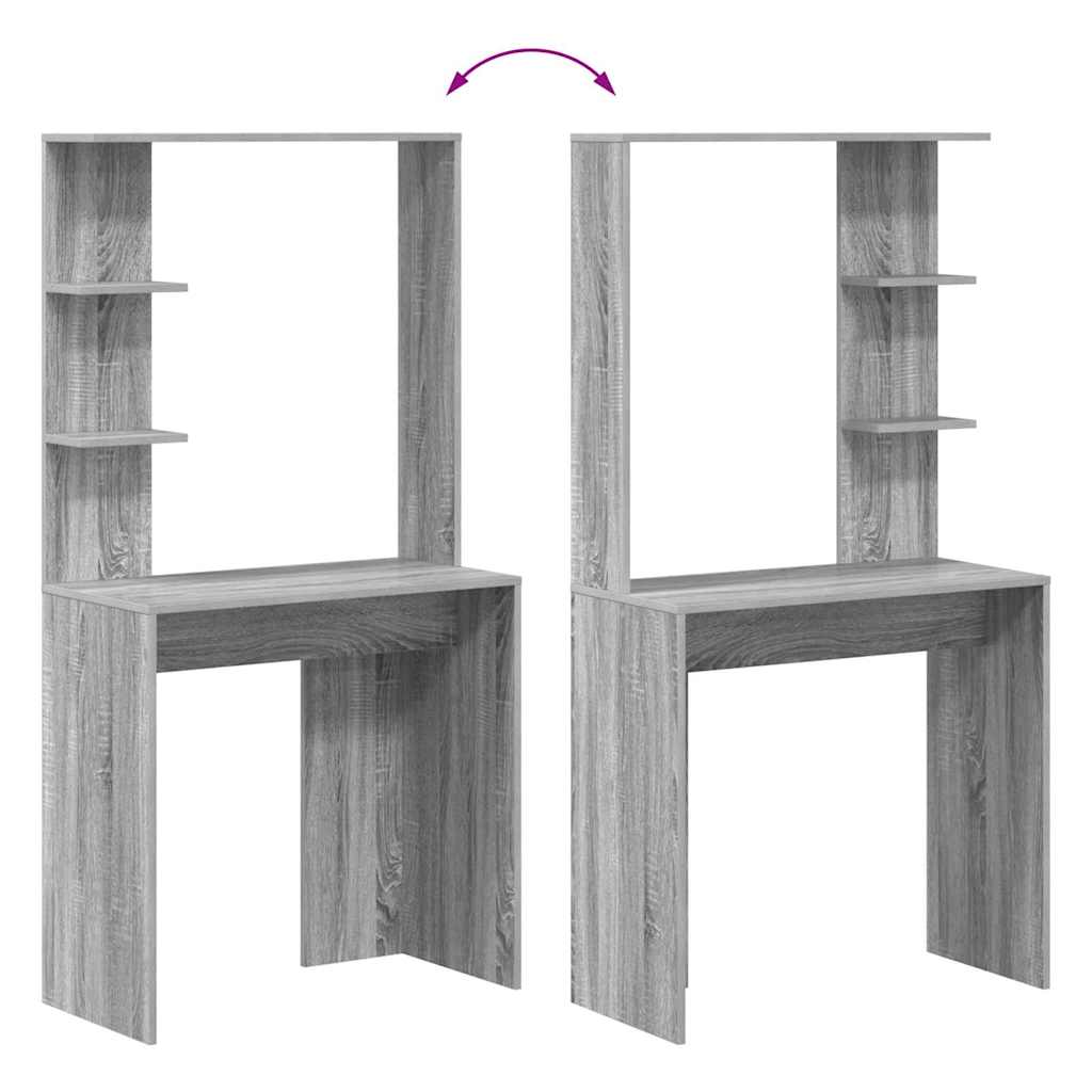 Scrivania Grigio Sonoma 78,5 x 37 x 154,5 cm Legno multistrato | homemem39