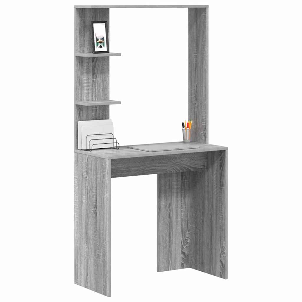 Scrivania Grigio Sonoma 78,5 x 37 x 154,5 cm Legno multistrato | homemem39
