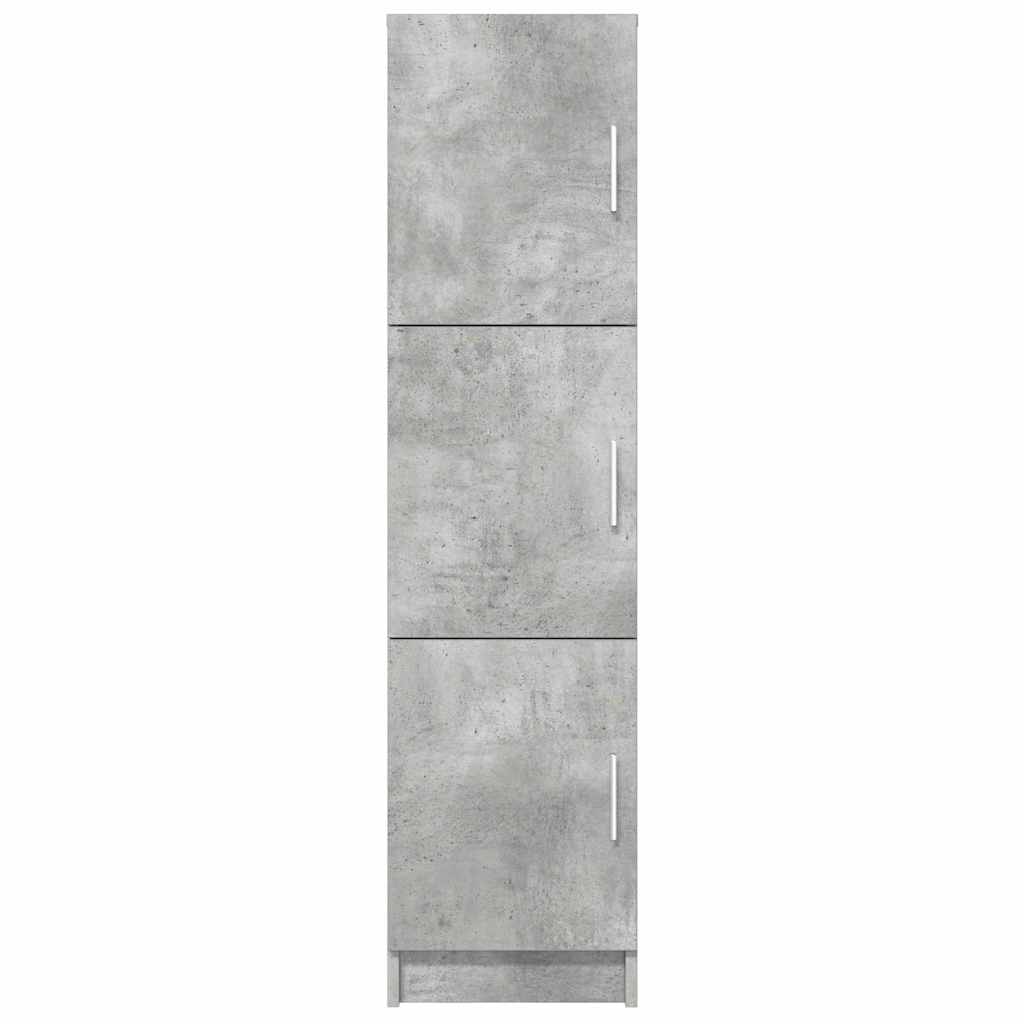 Highboard Grigio cemento 31,5 x 32 x 124 cm Legno multistrato