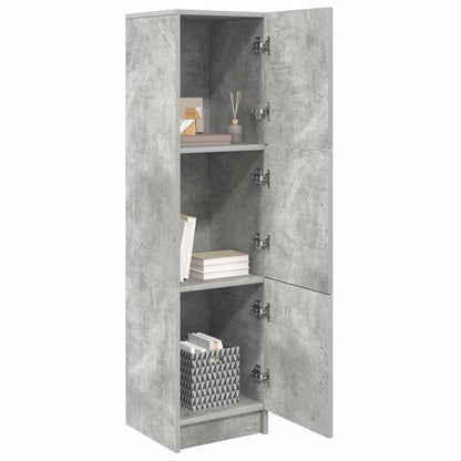 Highboard Grigio cemento 31,5 x 32 x 124 cm Legno multistrato