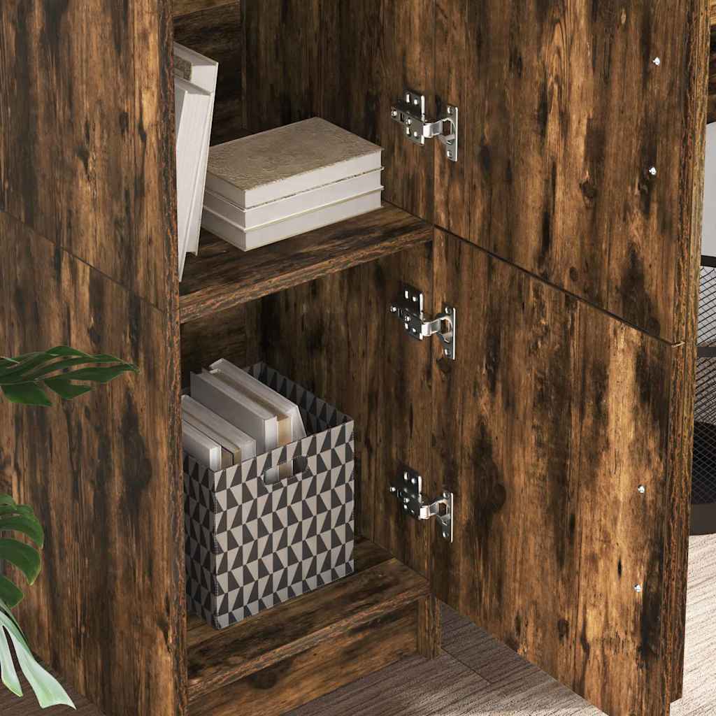 Highboard Rovere fumo 31,5 x 32 x 124 cm Legno multistrato