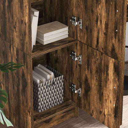 Highboard Rovere fumo 31,5 x 32 x 124 cm Legno multistrato