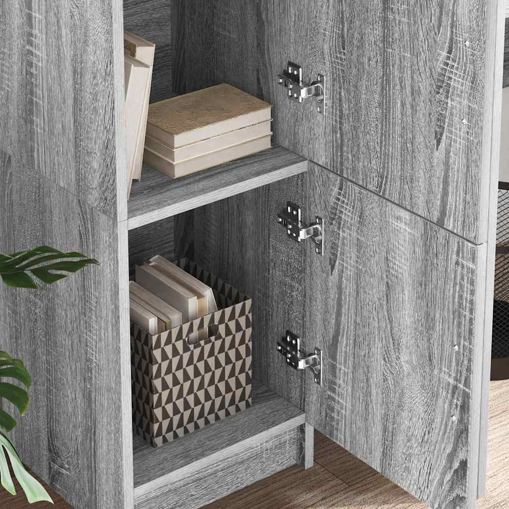 Highboard Grigio sonoma 31,5 x 32 x 124 cm Legno multistrato