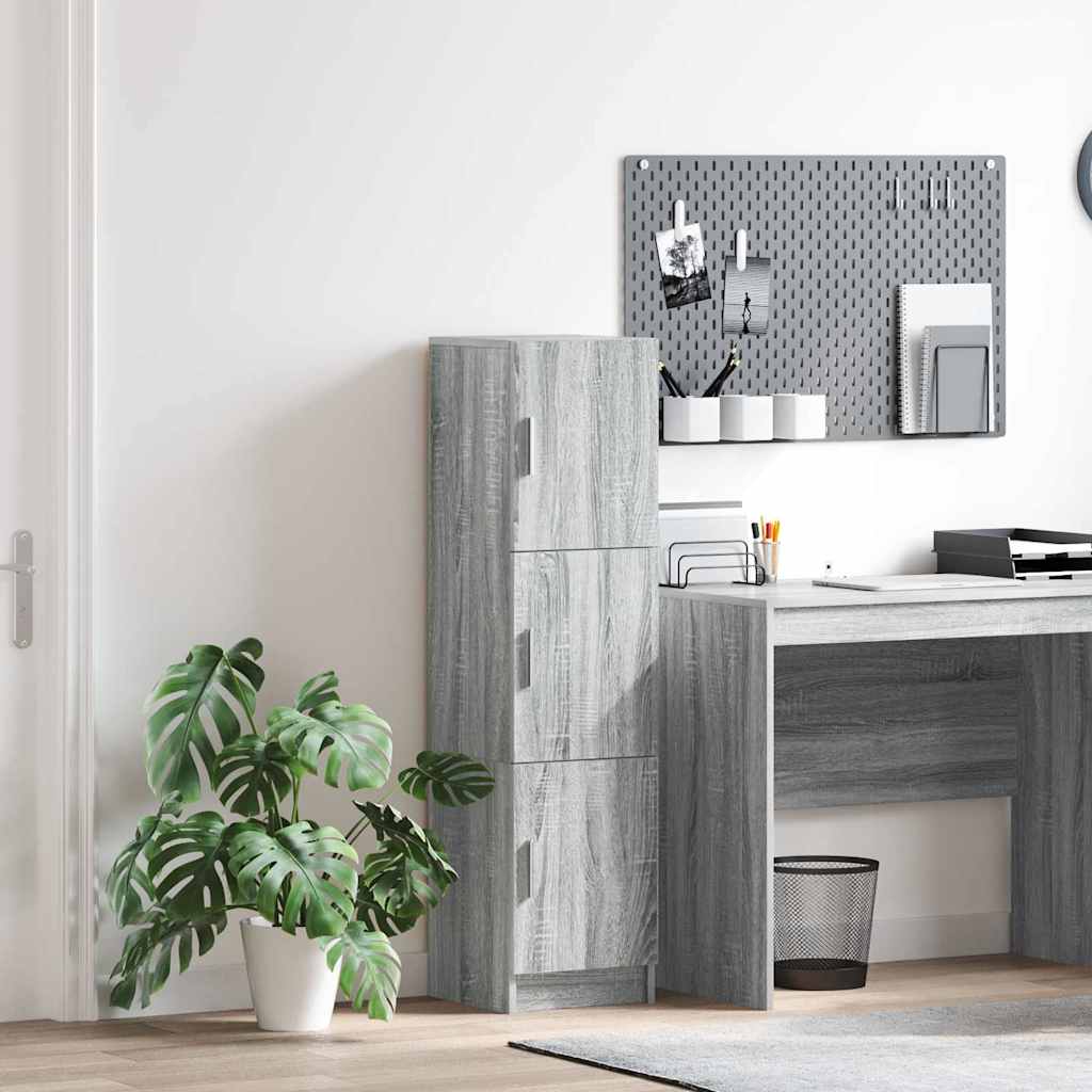 Highboard Grigio sonoma 31,5 x 32 x 124 cm Legno multistrato