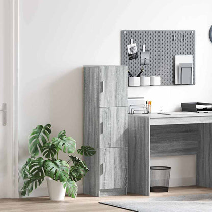 Highboard Grigio sonoma 31,5 x 32 x 124 cm Legno multistrato