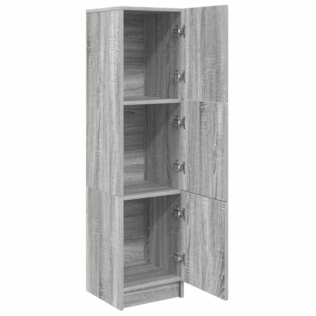 Highboard Grigio sonoma 31,5 x 32 x 124 cm Legno multistrato