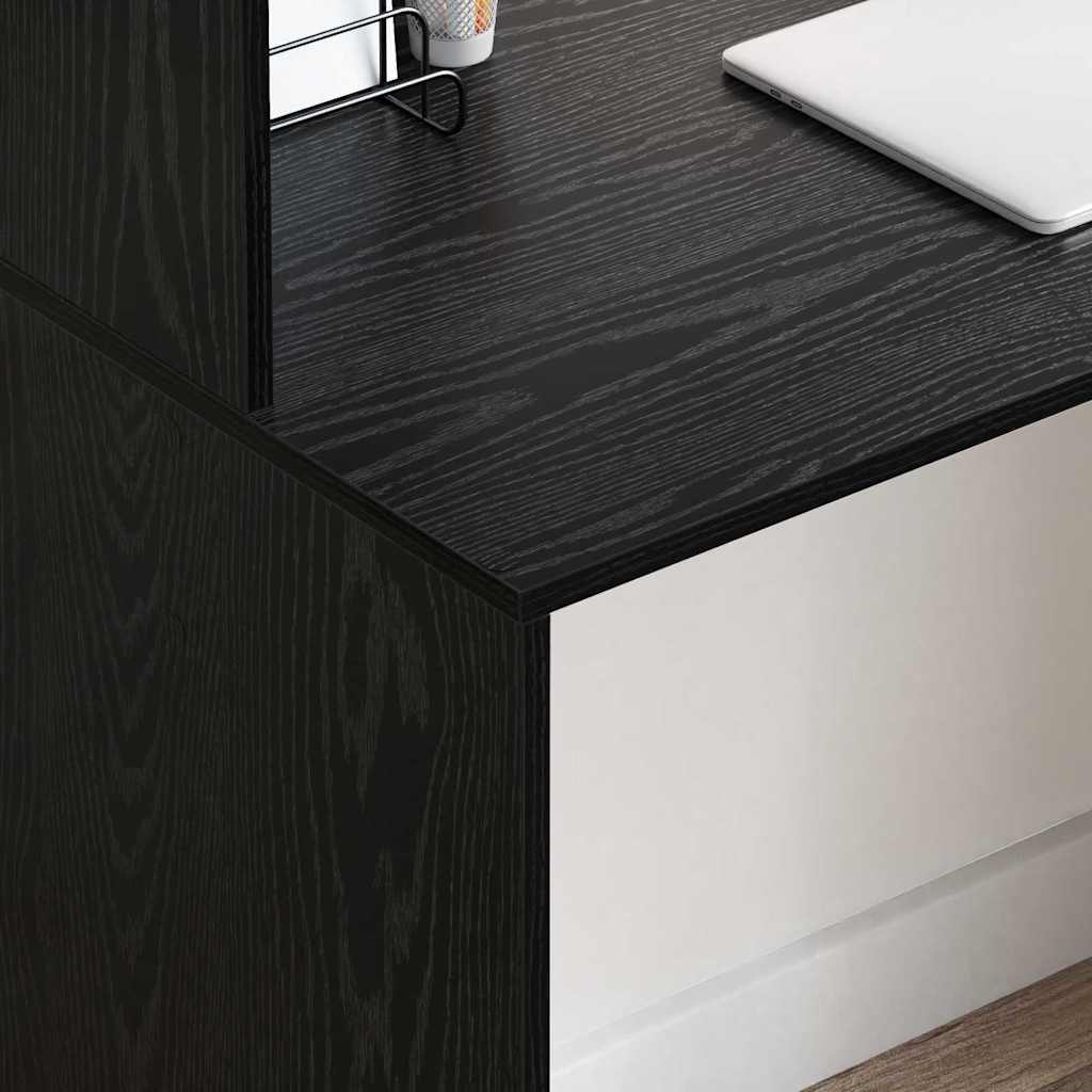 Scrivania Rovere Nero 102 x 50 x 124 cm Legno multistrato | homemem39