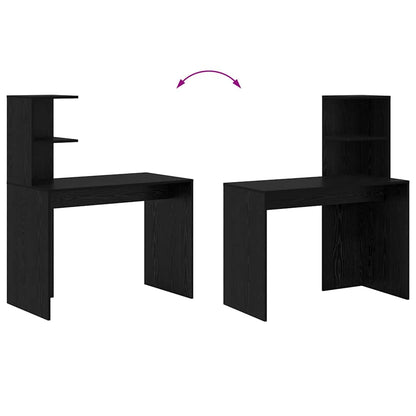 Scrivania Rovere Nero 102 x 50 x 124 cm Legno multistrato | homemem39