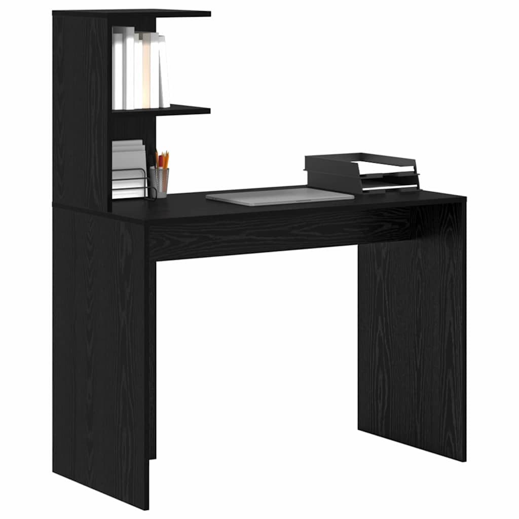 Scrivania Rovere Nero 102 x 50 x 124 cm Legno multistrato | homemem39