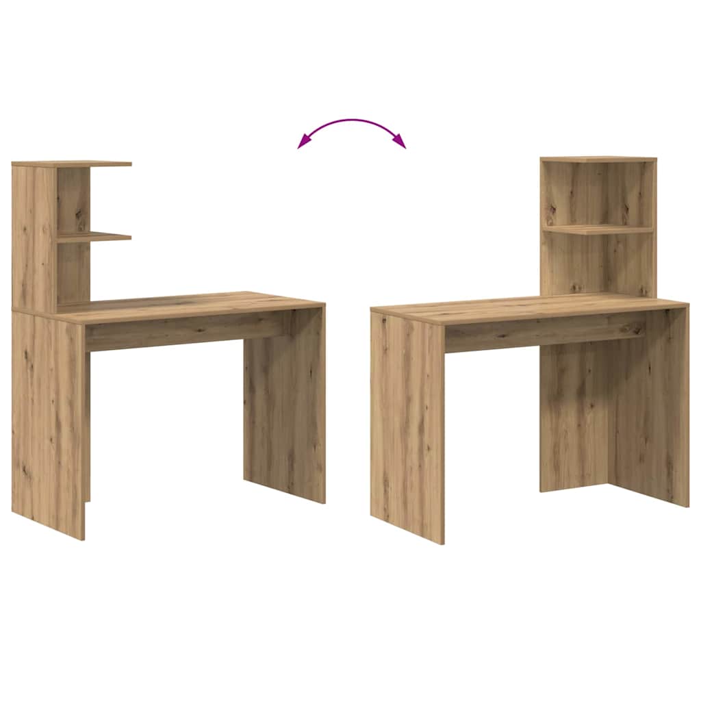 Scrivania con lo scaffale Rovere artigianale 102 x 50 x 124 cm | homemem39