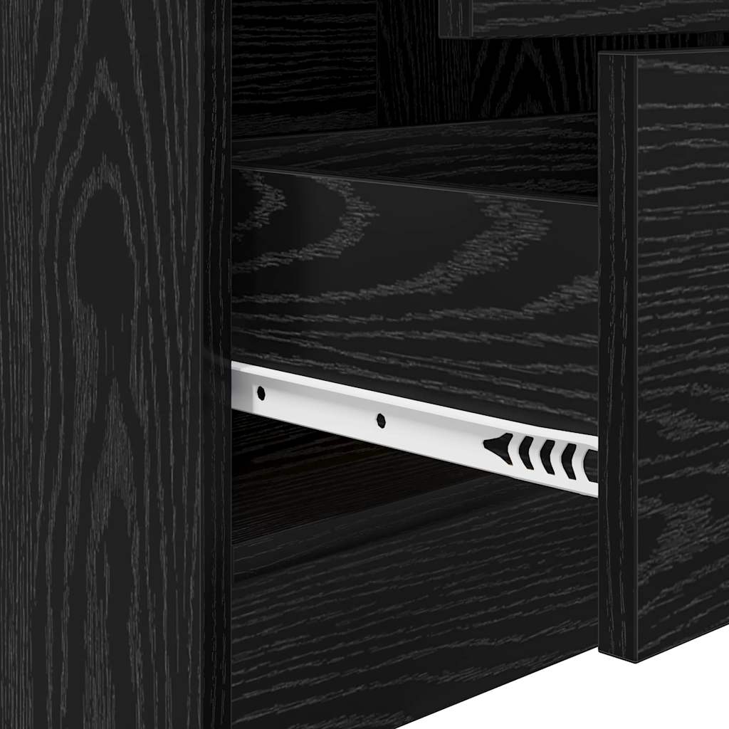 Credenza Rovere nero 45.5 x 34 x 127 cm Legno multistrato