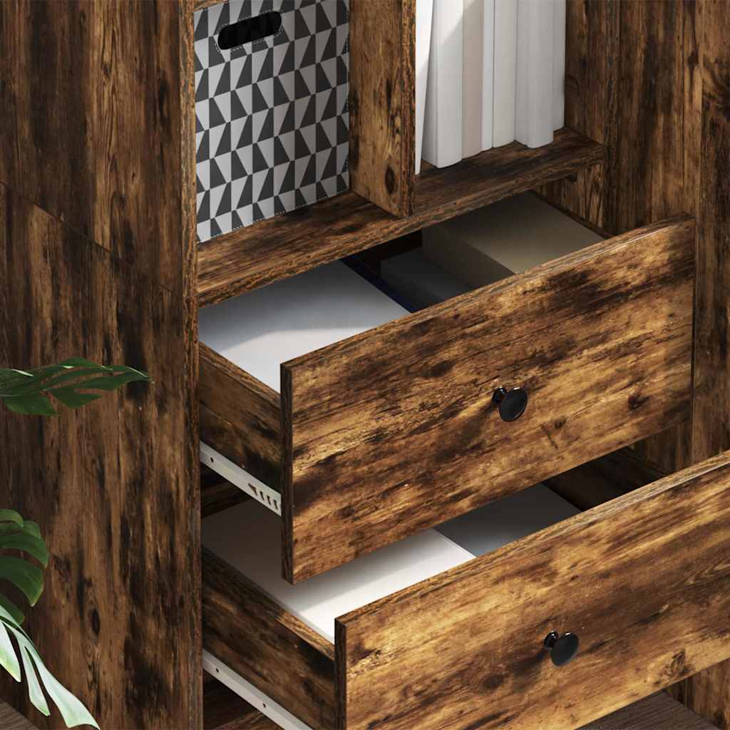 Credenza Rovere fumo 45.5 x 34 x 127 cm Legno multistrato