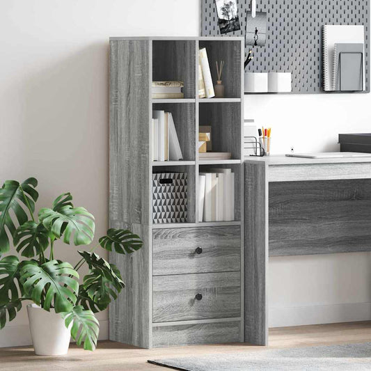 Credenza Grigio sonoma 45.5 x 34 x 127 cm Legno multistrato