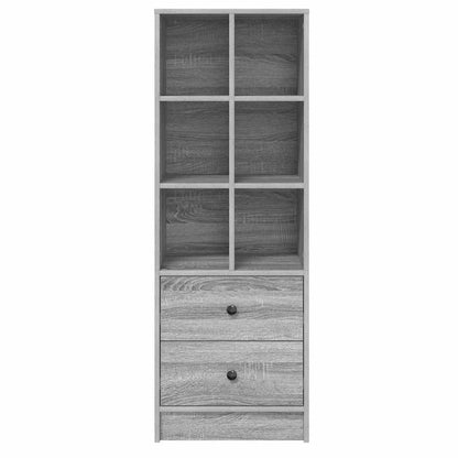 Credenza Grigio sonoma 45.5 x 34 x 127 cm Legno multistrato