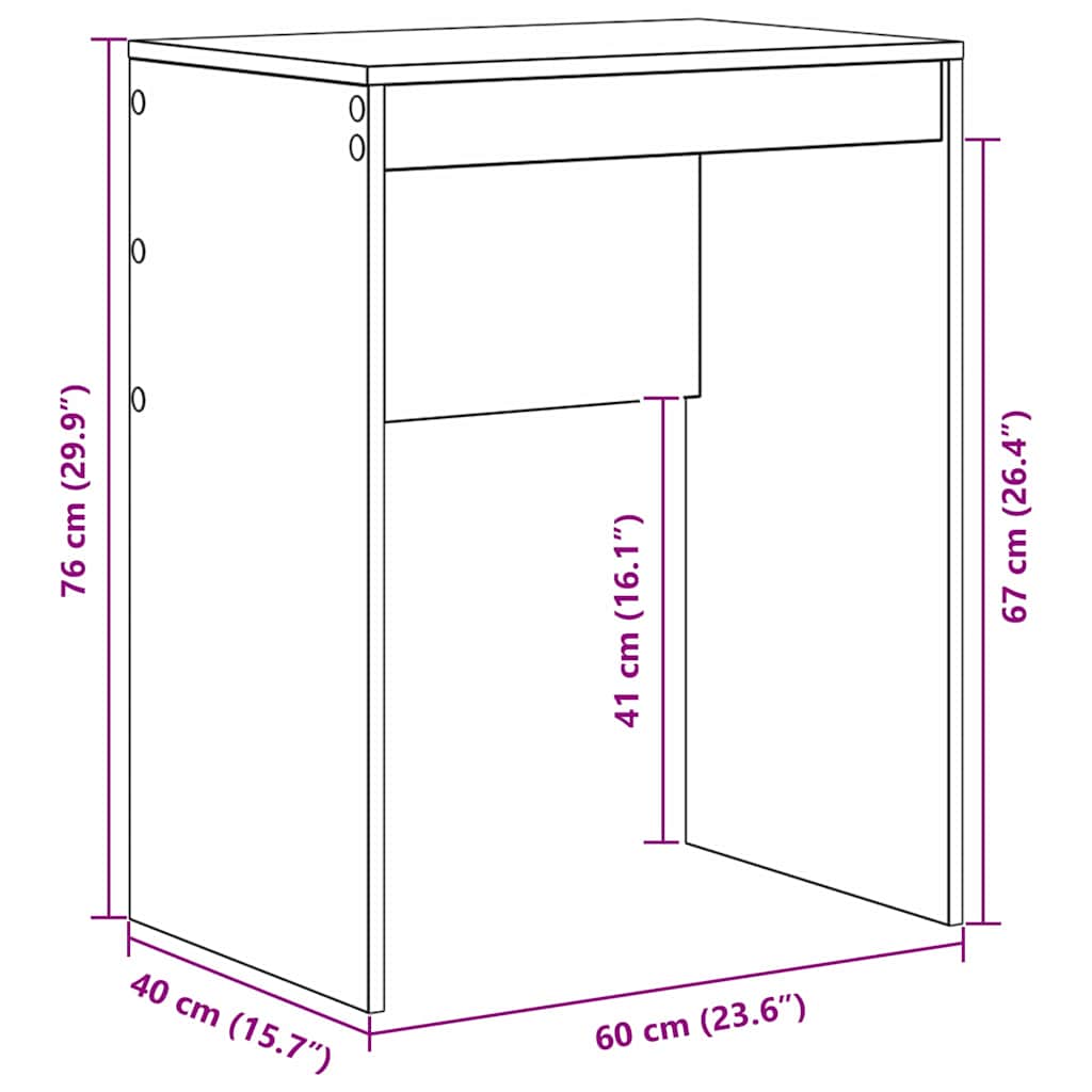 Scrivania Rovere Sonoma 60 x 40 x 76 cm | homemem39