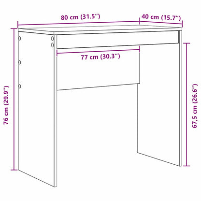 Scrivania Grigio cemento 80 x 40 x 76 cm - homemem39