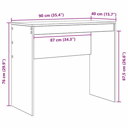 Scrivania Rovere Sonoma 90 x 40 x 76 cm | homemem39