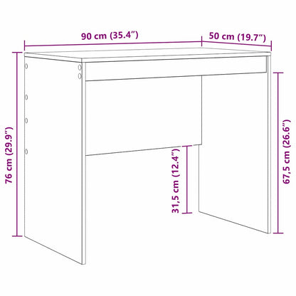 Scrivania Rovere artigianale 90 x 50 x 76 cm | homemem39