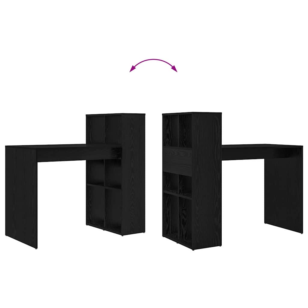 Scrivania Rovere Nero 108 x 55 x 103.5 cm Legno multistrato | homemem39