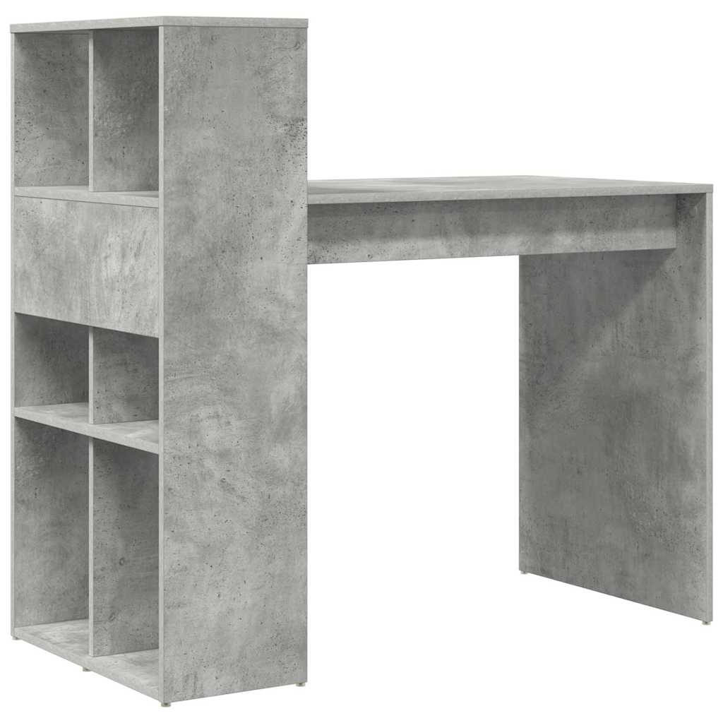 Scrivania Grigio cemento 108 x 55 x 103.5 cm Legno multistrato | homemem39