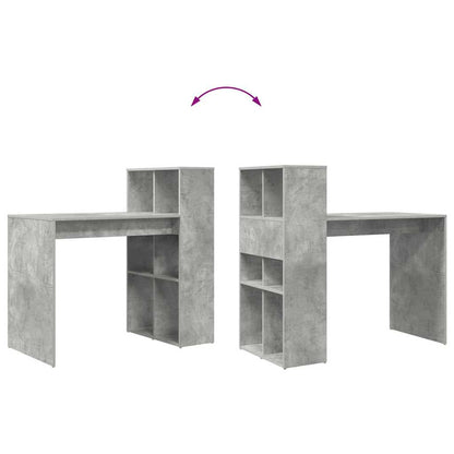 Scrivania Grigio cemento 108 x 55 x 103.5 cm Legno multistrato | homemem39