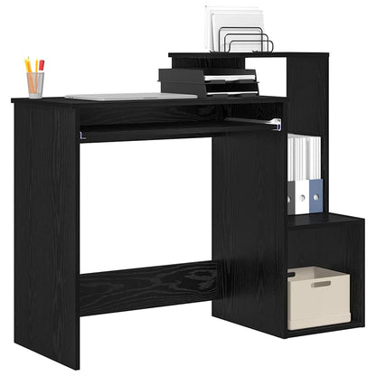 Scrivania Rovere Nero 106 x 41 x 88.5 cm Legno multistrato | homemem39
