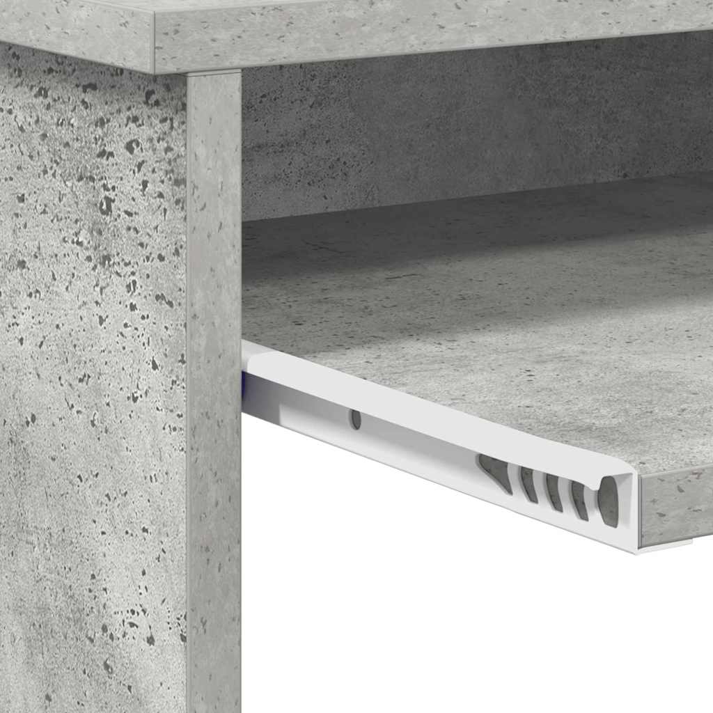 Scrivania Grigio cemento 106 x 41 x 88.5 cm Legno multistrato | homemem39