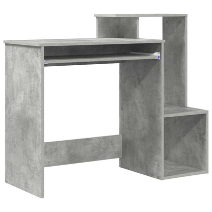 Scrivania Grigio cemento 106 x 41 x 88.5 cm Legno multistrato | homemem39