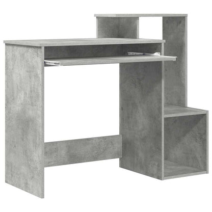 Scrivania Grigio cemento 106 x 41 x 88.5 cm Legno multistrato | homemem39