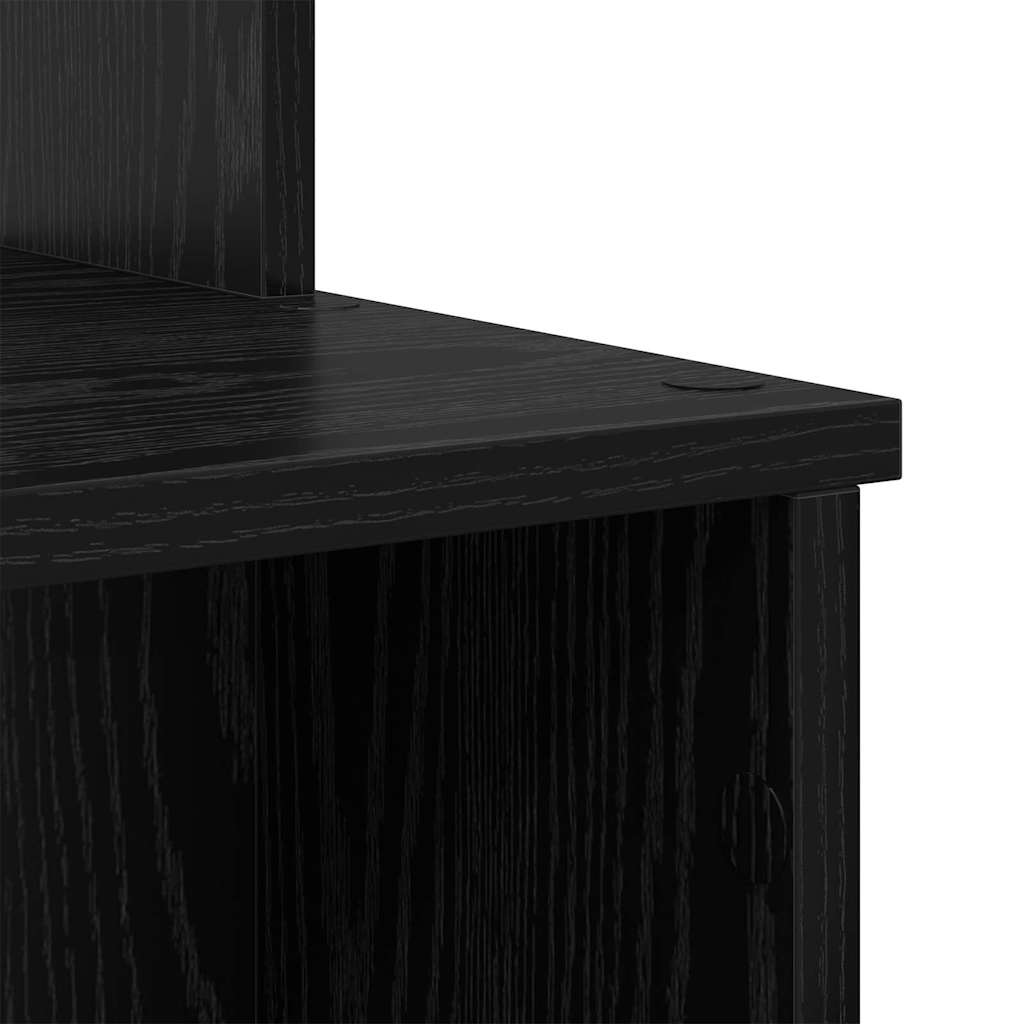 Scrivania Rovere Nero 120,5 x 44 x 88,5 cm Legno multistrato | homemem39
