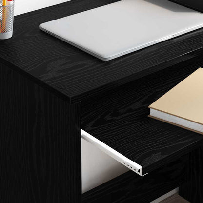Scrivania Rovere Nero 120,5 x 44 x 88,5 cm Legno multistrato | homemem39