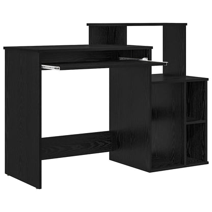 Scrivania Rovere Nero 120,5 x 44 x 88,5 cm Legno multistrato | homemem39