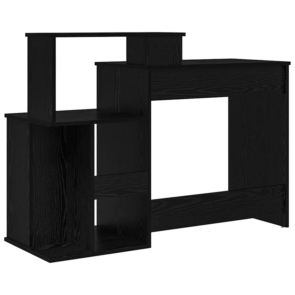 Scrivania Rovere Nero 120,5 x 44 x 88,5 cm Legno multistrato | homemem39