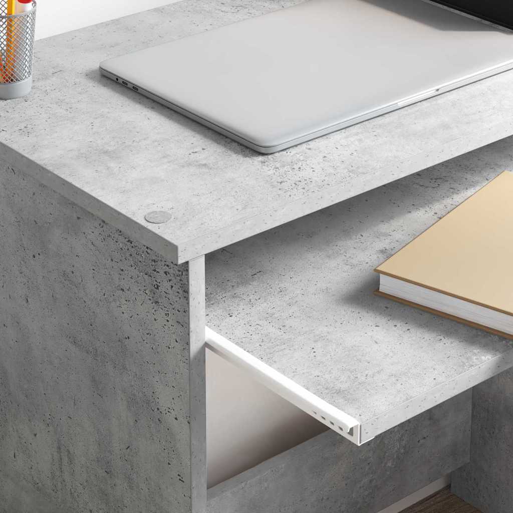 Scrivania Grigio cemento 120,5 x 44 x 88,5 cm Legno multistrato | homemem39