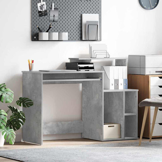 Scrivania Grigio cemento 120,5 x 44 x 88,5 cm Legno multistrato | homemem39