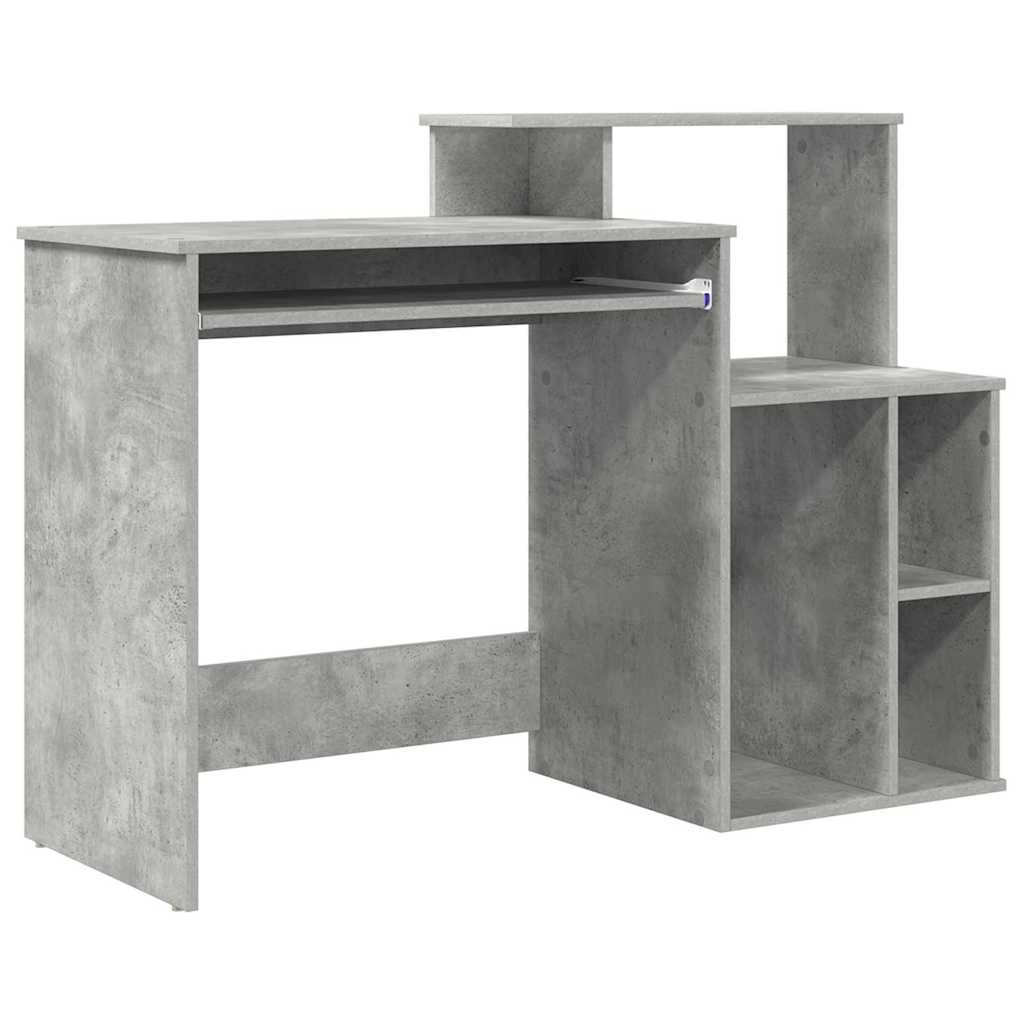Scrivania Grigio cemento 120,5 x 44 x 88,5 cm Legno multistrato | homemem39