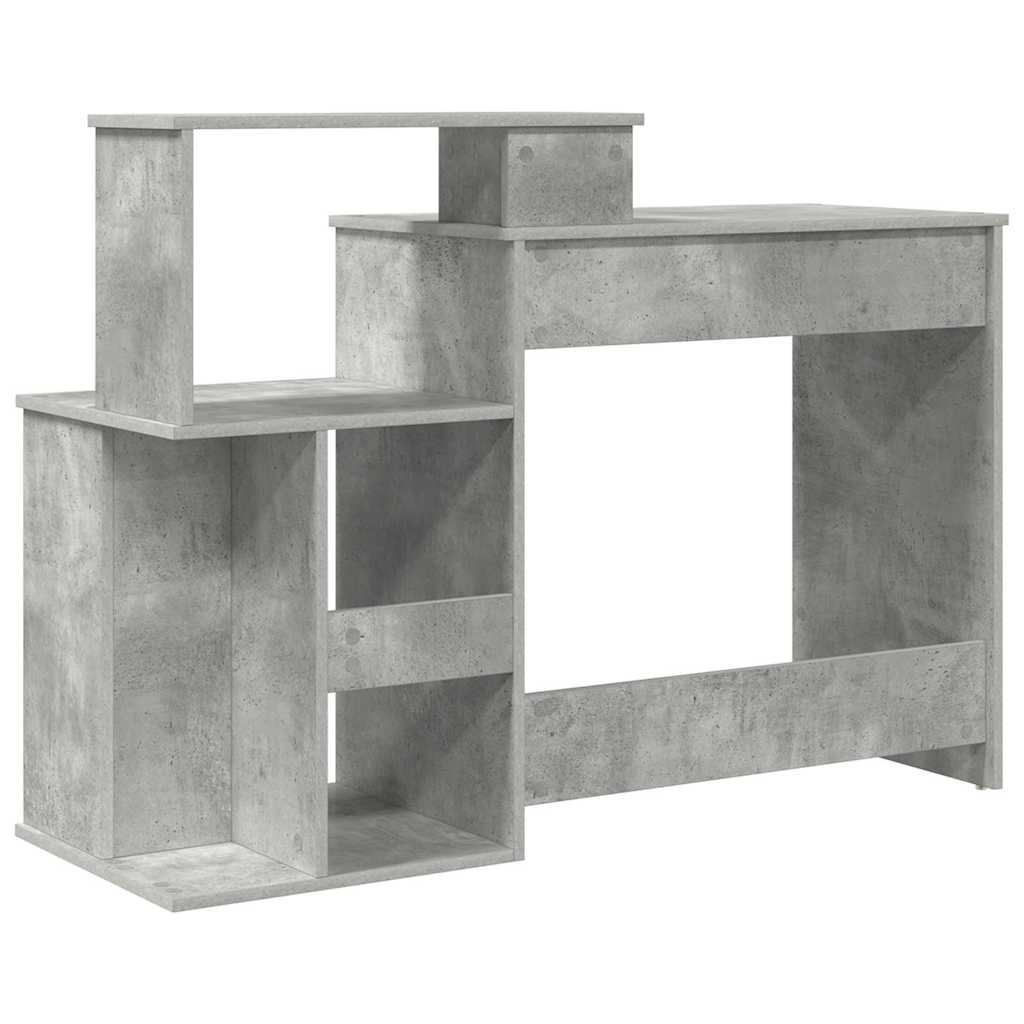 Scrivania Grigio cemento 120,5 x 44 x 88,5 cm Legno multistrato | homemem39