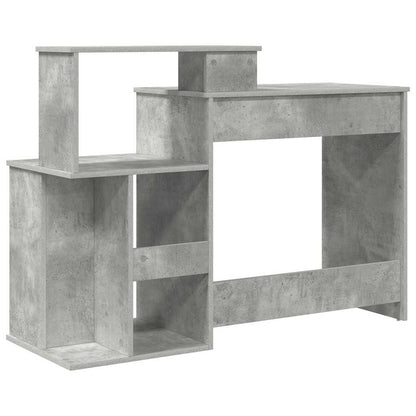 Scrivania Grigio cemento 120,5 x 44 x 88,5 cm Legno multistrato | homemem39