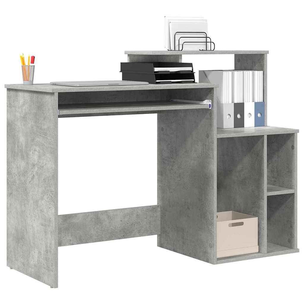 Scrivania Grigio cemento 120,5 x 44 x 88,5 cm Legno multistrato | homemem39