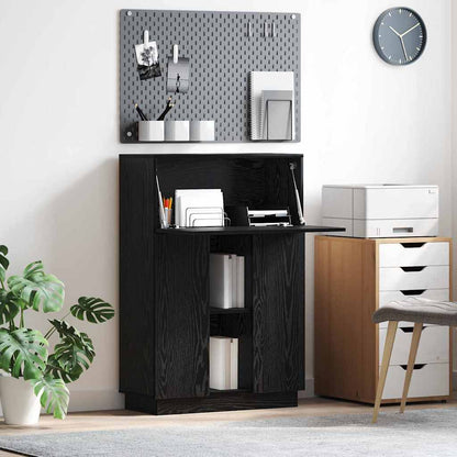 Scrivania Rovere Nero 71,5 x 31,5 x 106,5 cm Legno multistrato | homemem39