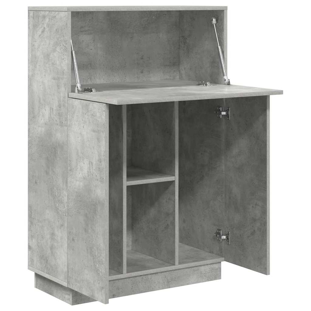 Scrivania con lo scaffale Grigio cemento 71,5 x 31,5 x 106,5 cm | homemem39